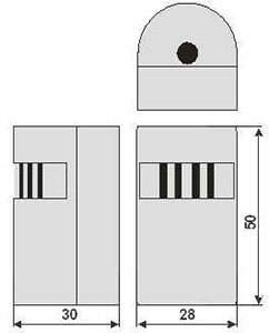 Рис.1. Габаритные и присоединительные размеры термопреобразователя ТСМ-307, ТСП-307