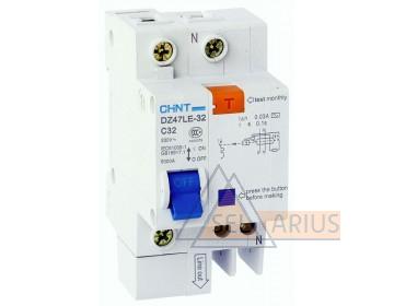Дифференциальные автоматические выключатели DZ47LE-32 1PN C32 100mA фото 1