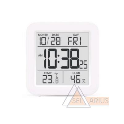 Цифровой термогигрометр с часами и календарем T-15 фото 1